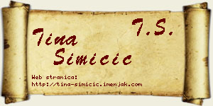 Tina Simičić vizit kartica